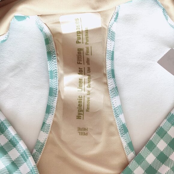 Old Navy bikini bottoms XL light green gingham swimsuit bathing suit - Picture 7 of 8